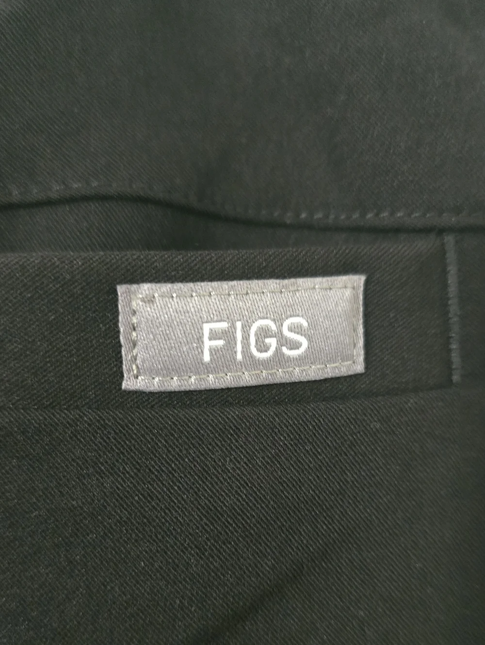 Figs Black Jogger Pants with White Drawstring